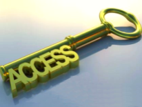 Closeup of key with word access on it