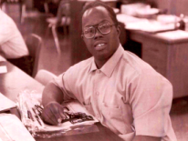 Young man working at a desk