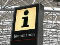 Information sign in a warehouse Information sign in a warehouse